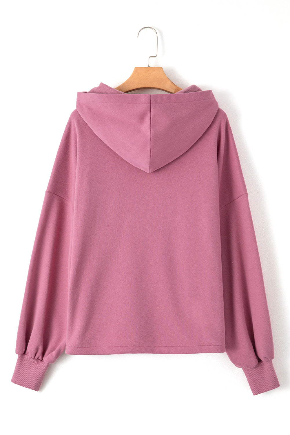 Sweat à capuche ample doublé polaire Valériane avec poches kangourou à demi-fermeture éclair