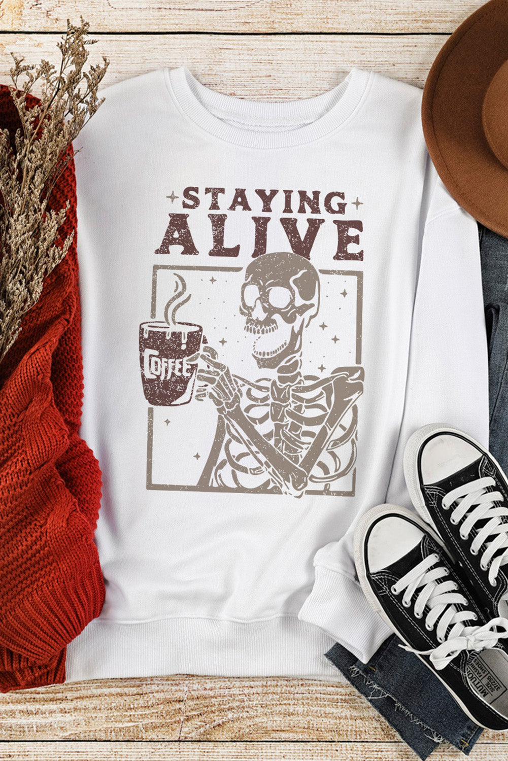 Sudadera tipo jersey de manga larga con estampado de letras Hey Boo