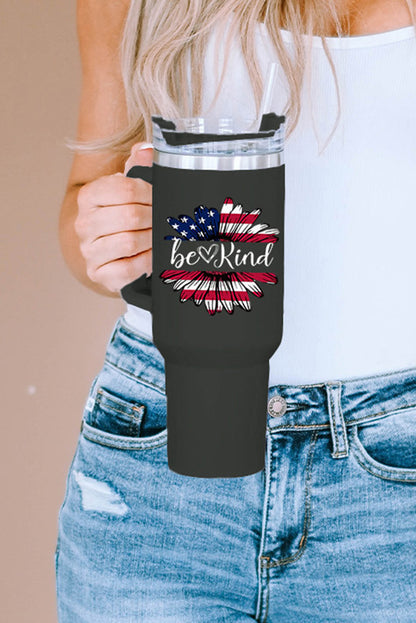 Tasse isotherme en acier inoxydable à imprimé léopard Mama avec poignée 40 oz