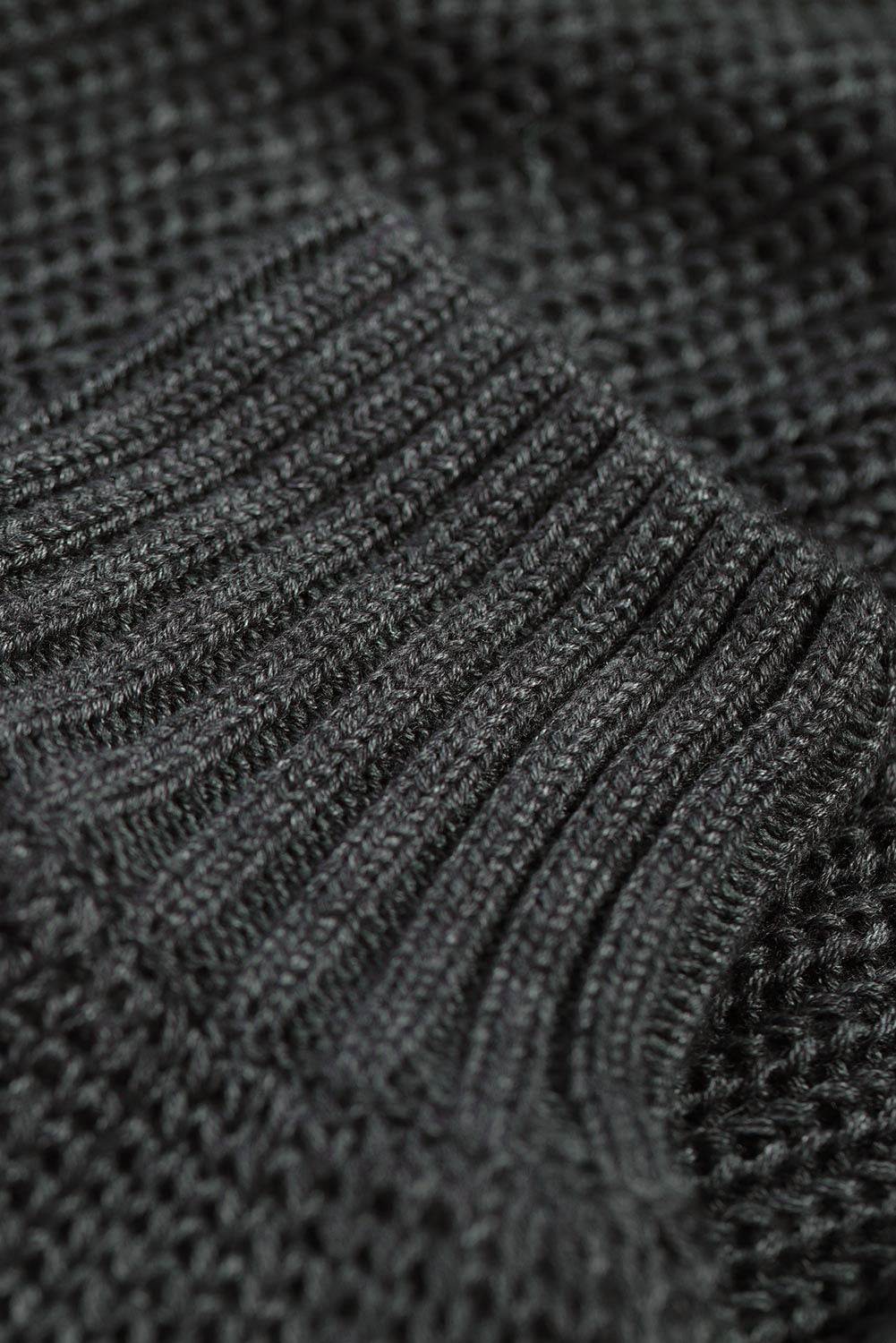 Suéter de punto acanalado con hombros descubiertos y cinturón cruzado sin espalda para mujer, informal, holgado, de manga larga, Color sólido, para invierno