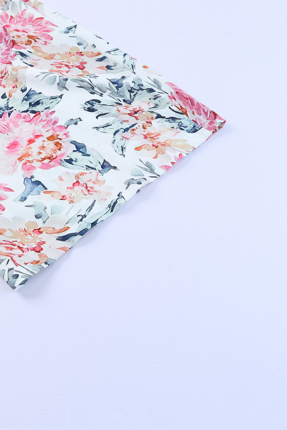 Mono de pierna ancha con tirantes finos florales