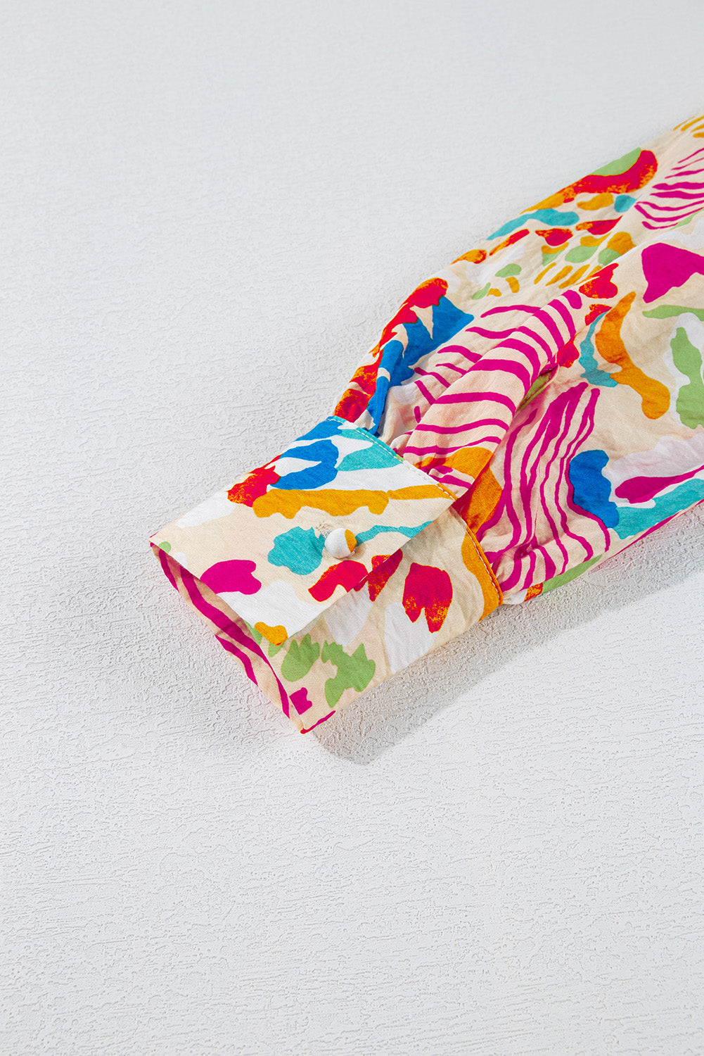 Chemise oversize orange à imprimé abstrait