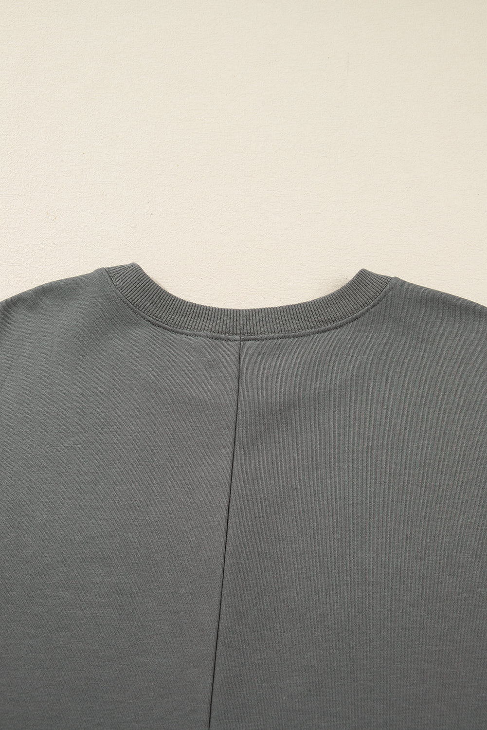 Medium Grey Plaid MERRY Bow Embroidered Plus Size Sweatshirt with Side Slits