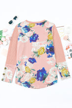 Floral Lace Patchwork Knitted Long Sleeve Top