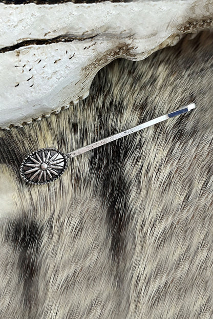 Pinza de pelo occidental floral de aleación vintage