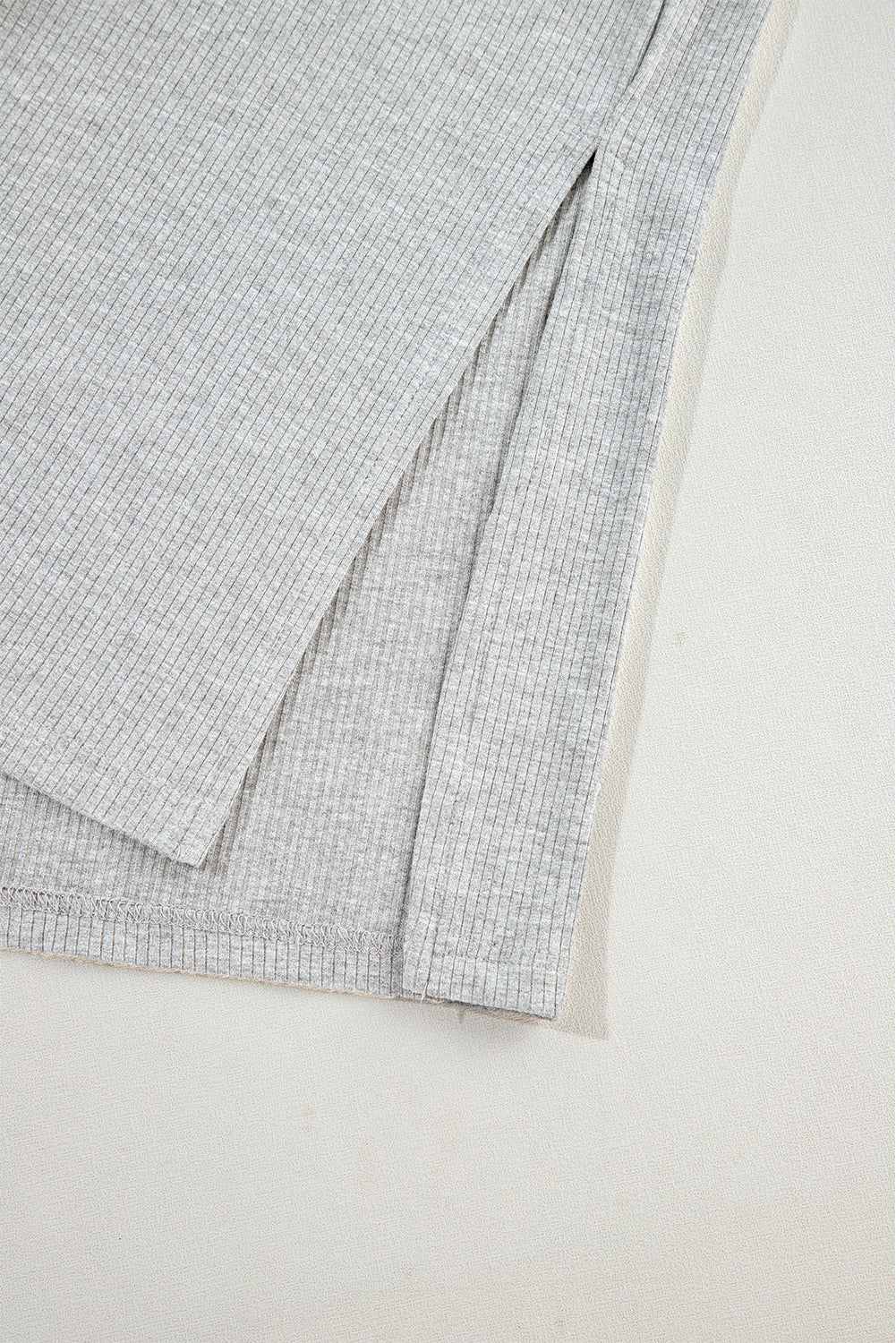 Ensemble tunique ample gris clair uni et short slim