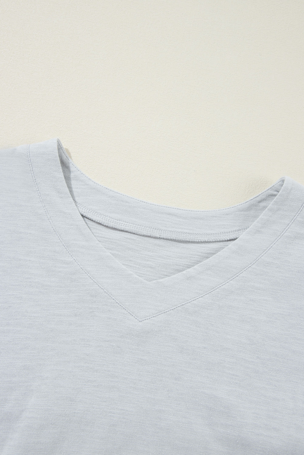 Haut haut bas vert grande taille à fleurs et coutures apparentes