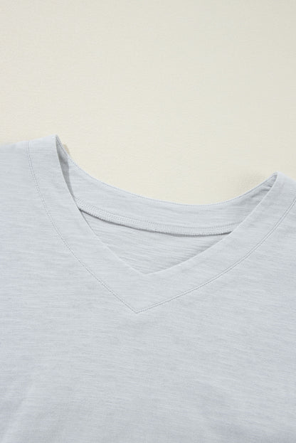 Haut haut bas vert grande taille à fleurs et coutures apparentes