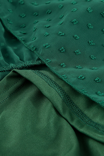 Yellow Yellow Off Shoulder Ruffle Swiss Dot Maxi Dress