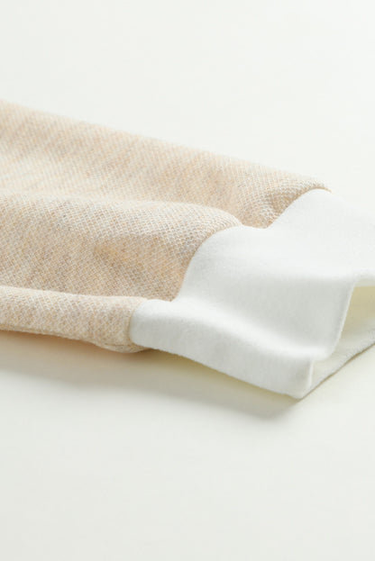 Chemise en tricot à blocs de couleur et bordure contrastée