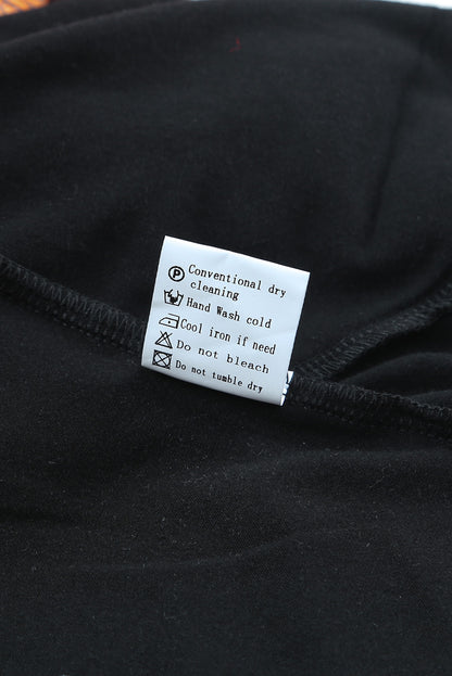 Sudadera con capucha de talla grande con bloques de color y estampado occidental