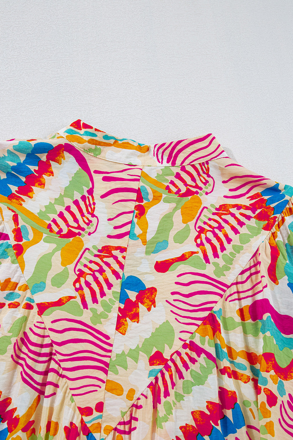 Chemise oversize orange à imprimé abstrait