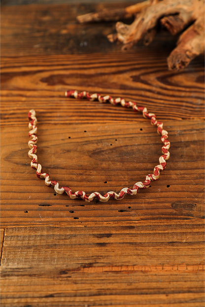 Diadema ondulada con estampado de leopardo vintage negro 