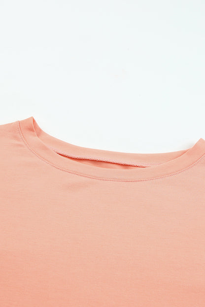 Chemisier à col rond et manches bouffantes 