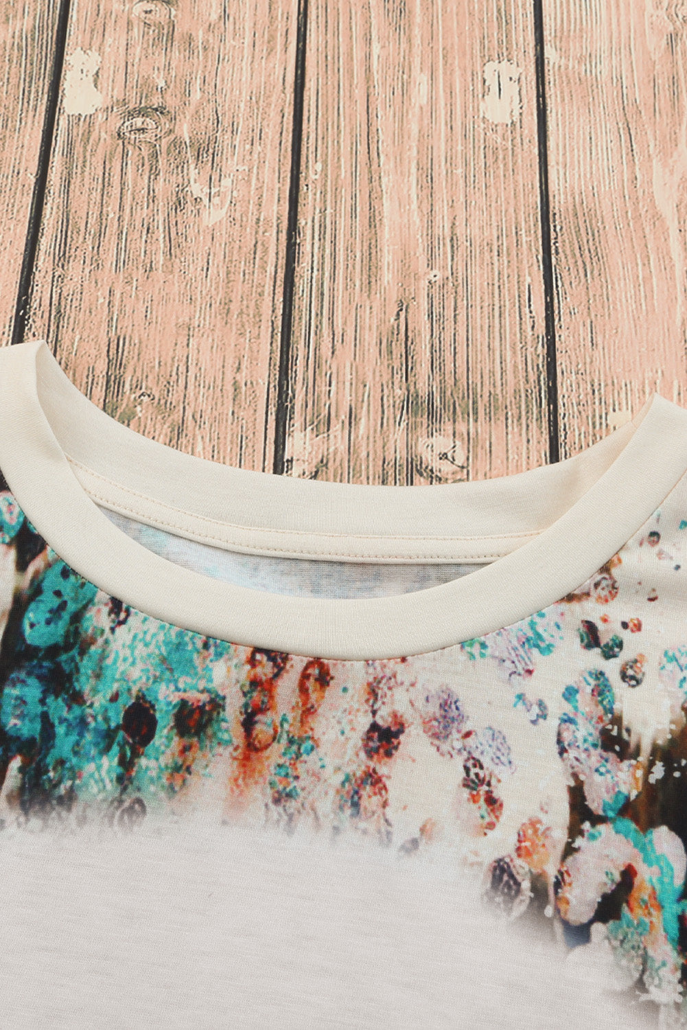 Blank Apparel - T-shirt graphique vierge à imprimé western vert délavé