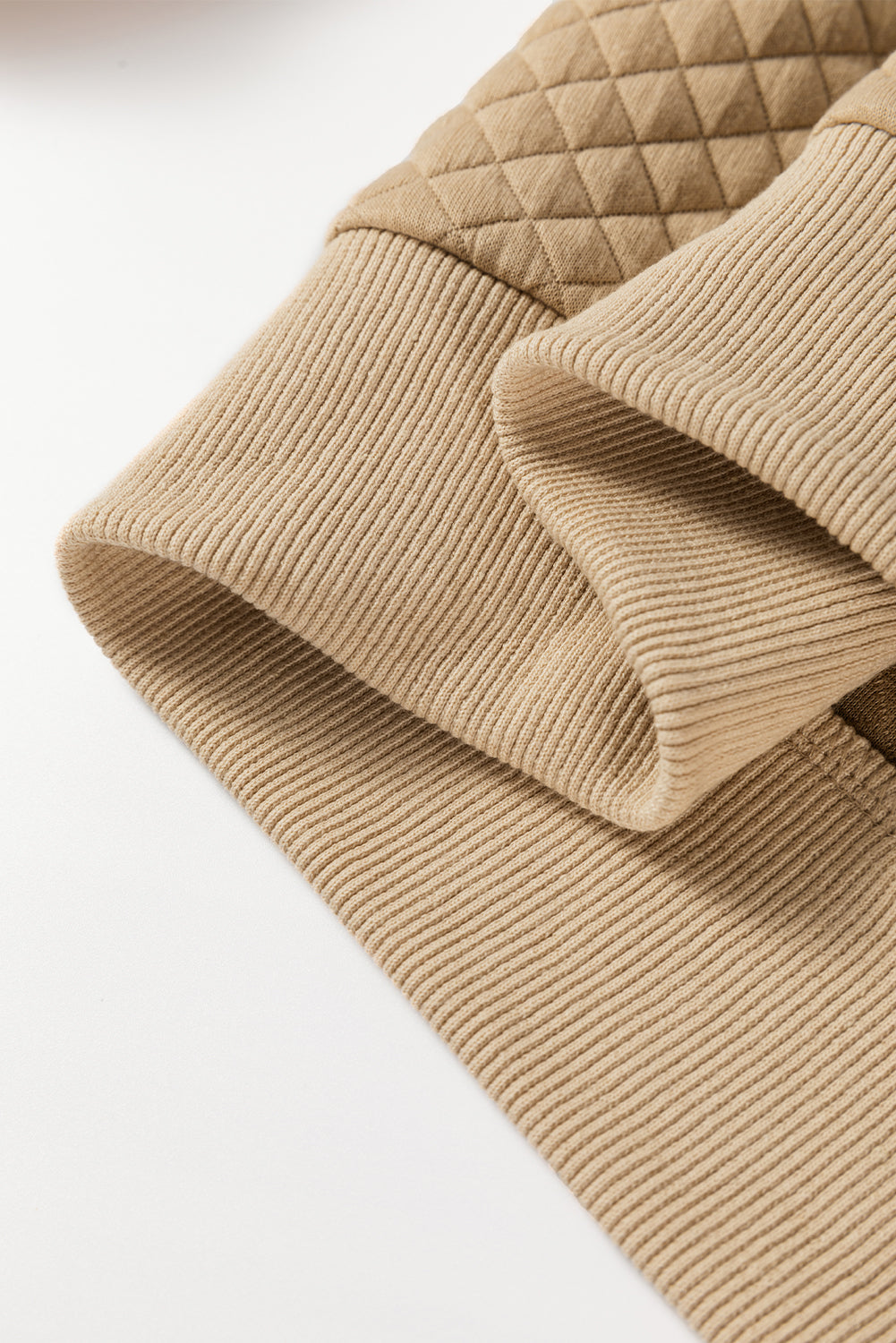 Veste à col de baseball texturée géométrique unie kaki pâle