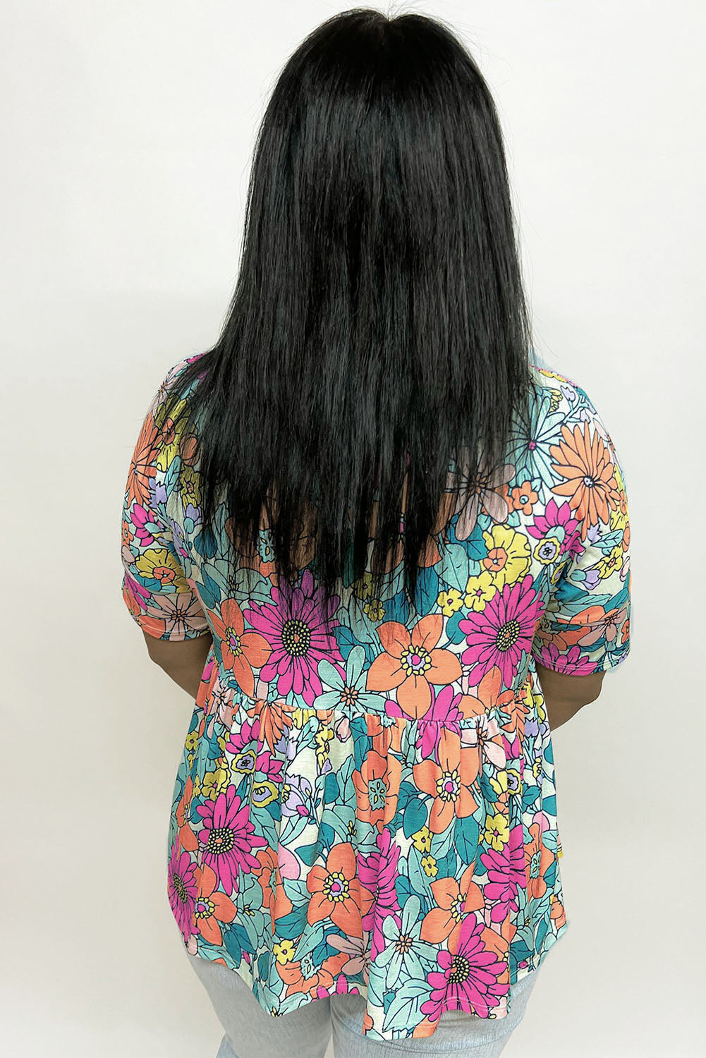 Débardeur sans manches à imprimé floral multicolore 