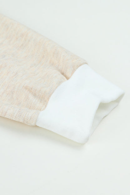 Chemise en tricot à blocs de couleur et bordure contrastée