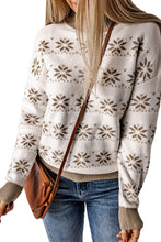 Christmas Snowflake High Neck Knit Sweater