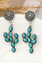 Western Turquoise Cactus Daisy Earring