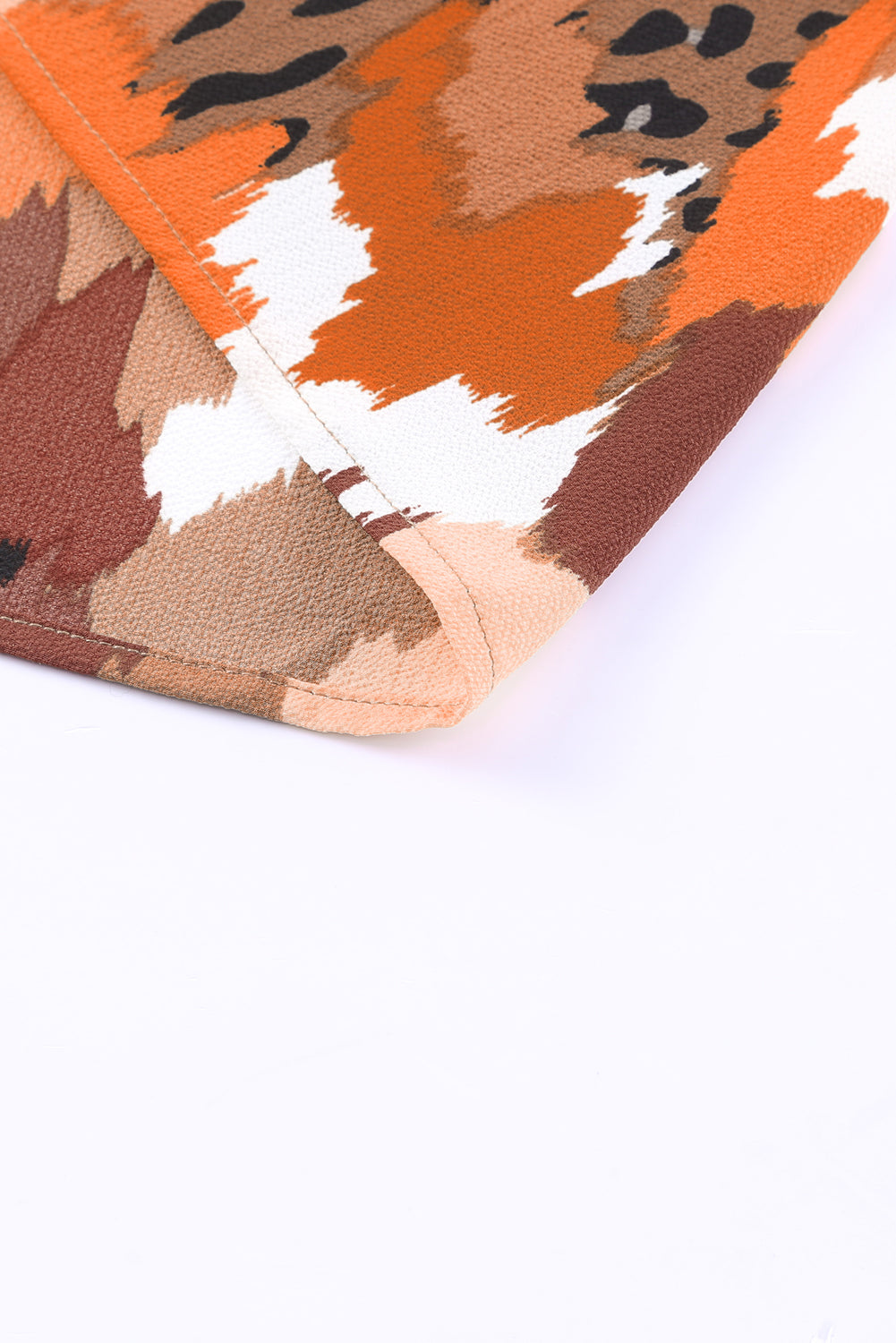 Blusa de manga larga con estampado abstracto multicolor