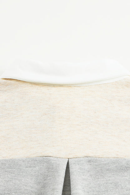 Chemise en tricot à blocs de couleur et bordure contrastée