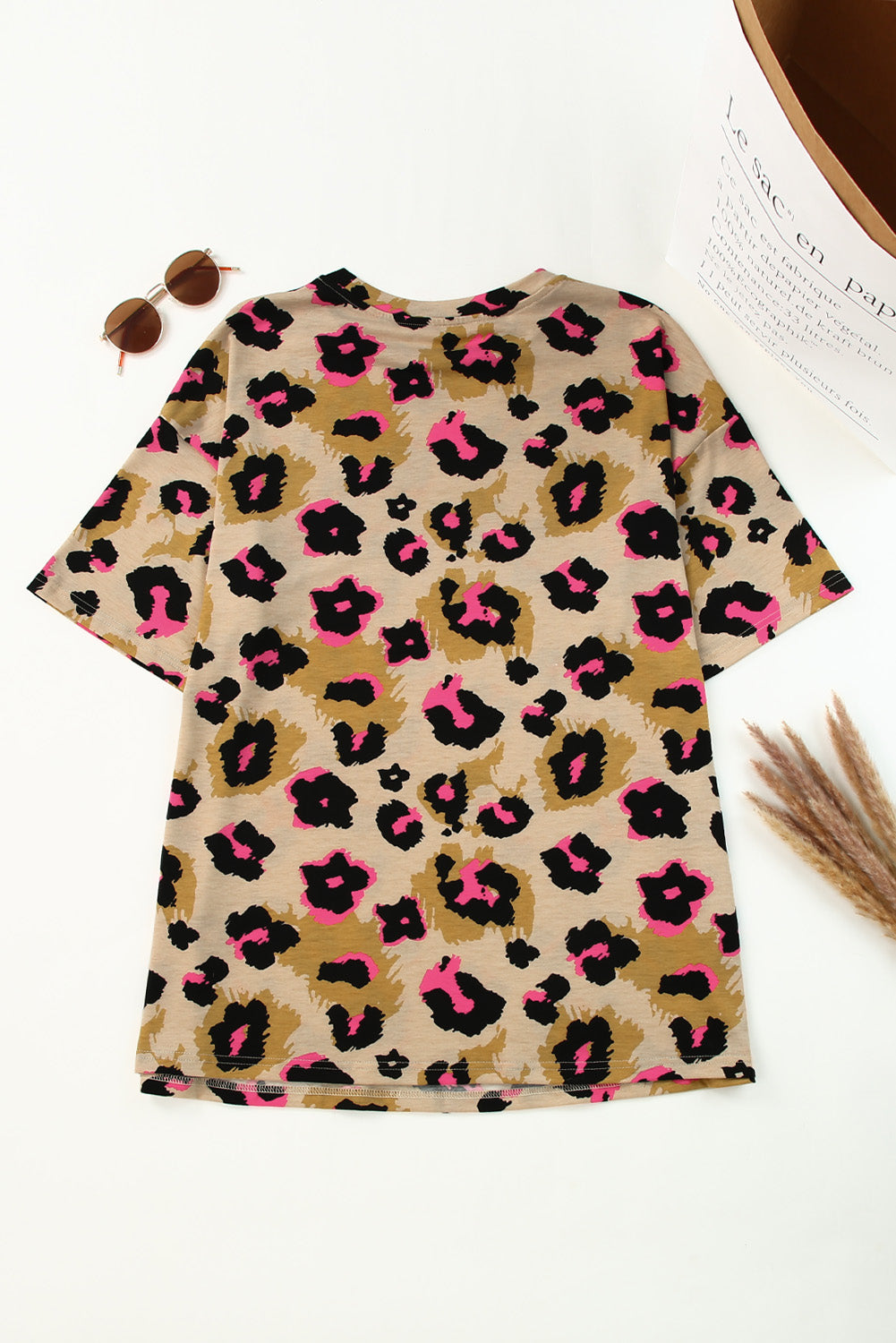 T-shirt ample imprimé léopard boyfriend 