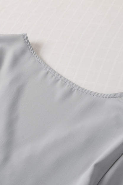 Chemisier à manches cloche et empiècements en crochet