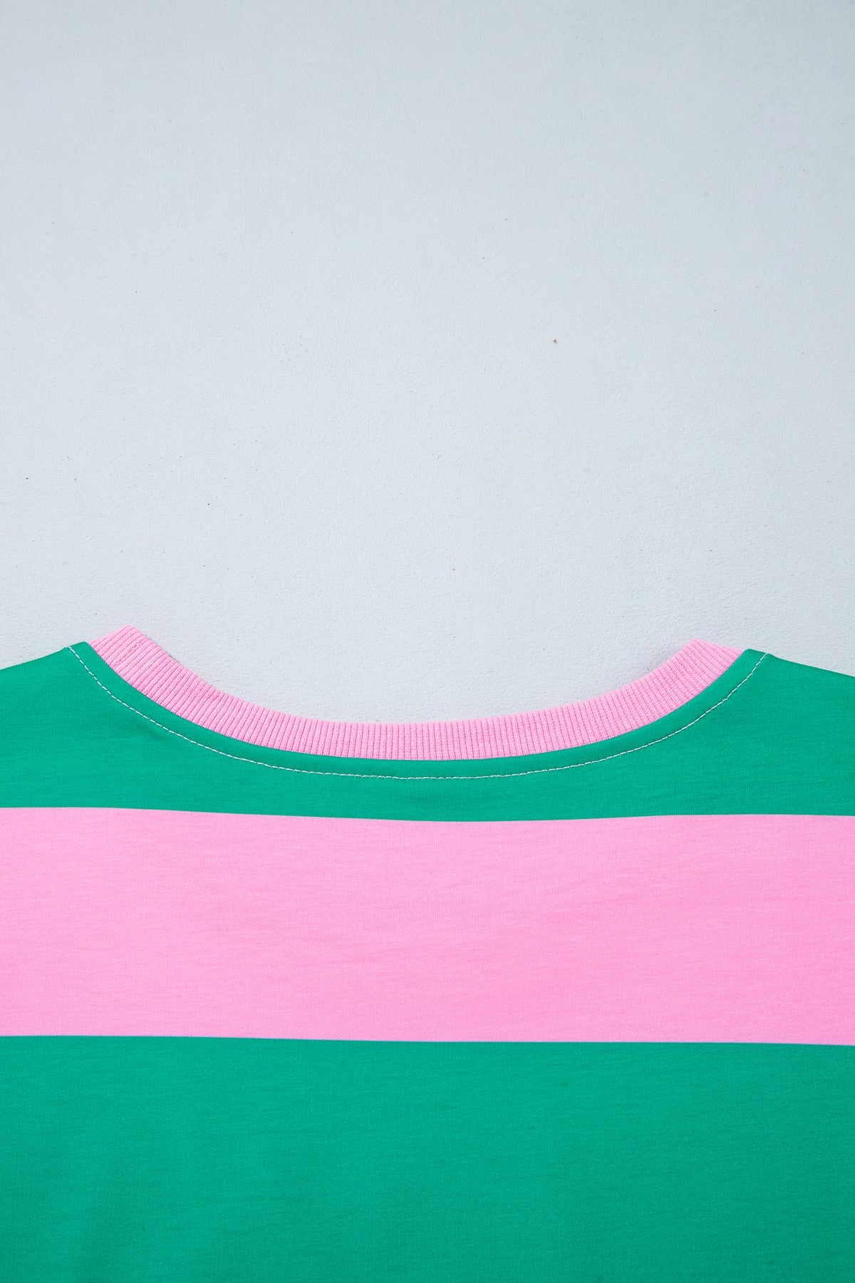Green Stripe Festive Holly Jolly Printed Casual Plus Size Sweatshirt
