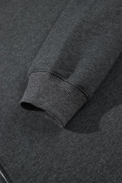 Carbon Grey Solid Colorblock Jogger Pants Set