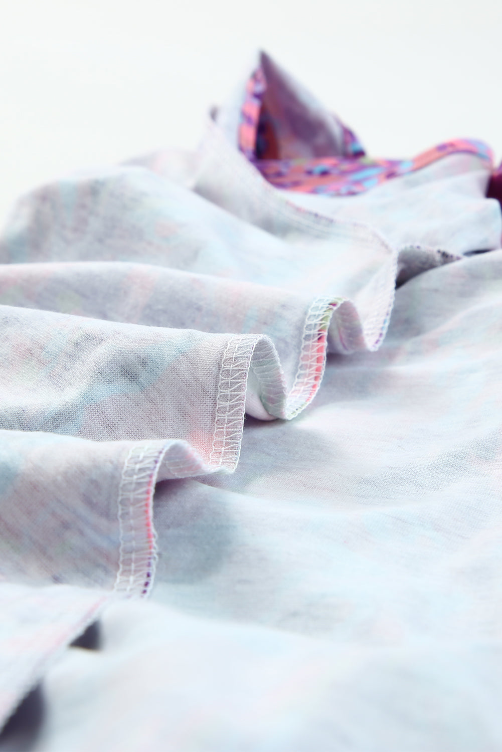 Blusa con hombros descubiertos y estampado floral de lavanda multicolor