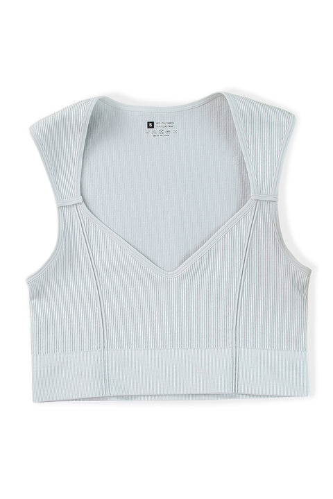 Joint Straps Sleeveless Ribbed Gym Top