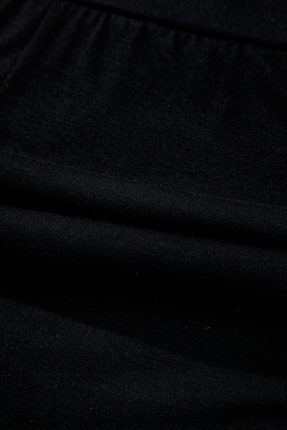 Black Wide Waistband Ruched Skort