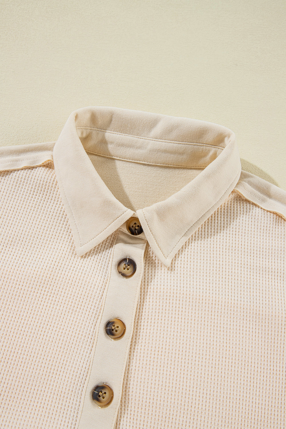 Haut ample à manches longues et col gaufré Jet Stream