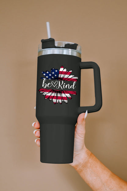 Tasse isotherme en acier inoxydable à imprimé léopard Mama avec poignée 40 oz