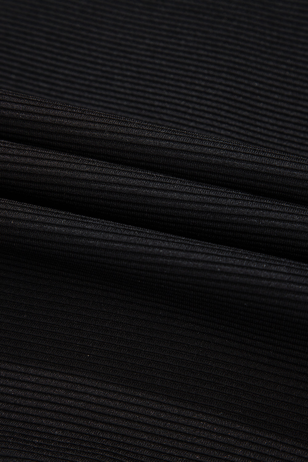 Black Textured Quarter Zip Kangaroo Pocket Top Drawstring Shorts Set