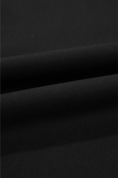 T-shirt noir à manches longues et col montant avec doublure thermique