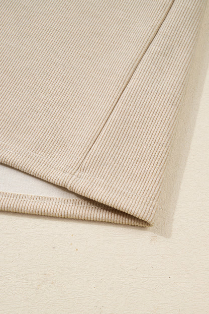 Jet Stream Lace Drawstring Pullover Hoodie and High Waist Pants Corduroy Suit