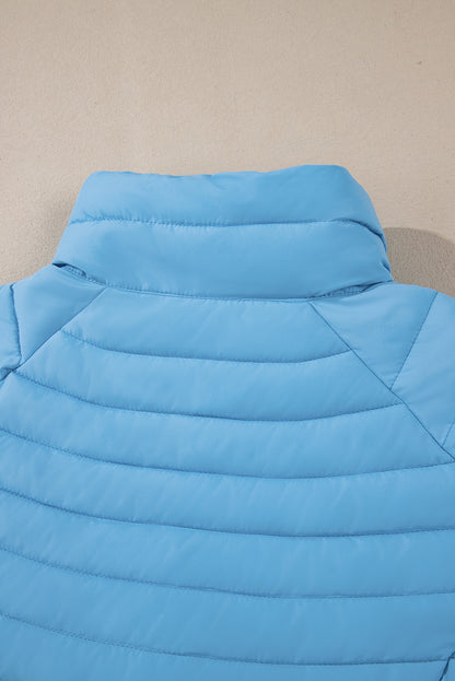 Doudoune matelassée zippée de couleur unie Myosotis