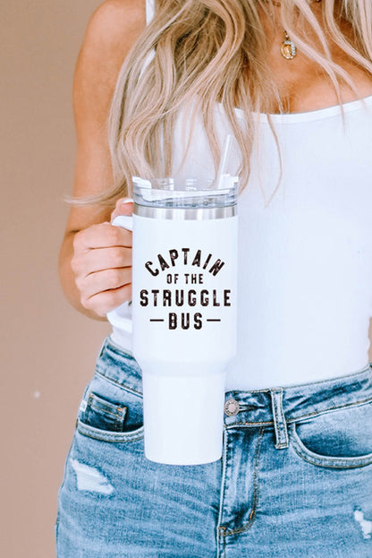 Tasse isotherme en acier inoxydable à imprimé léopard Mama avec poignée 40 oz