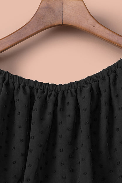 Yellow Yellow Off Shoulder Ruffle Swiss Dot Maxi Dress