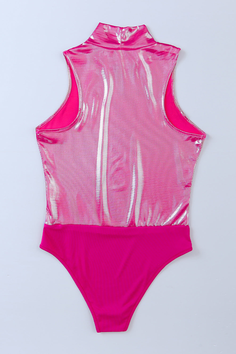 Body sans manches à col montant et paillettes 