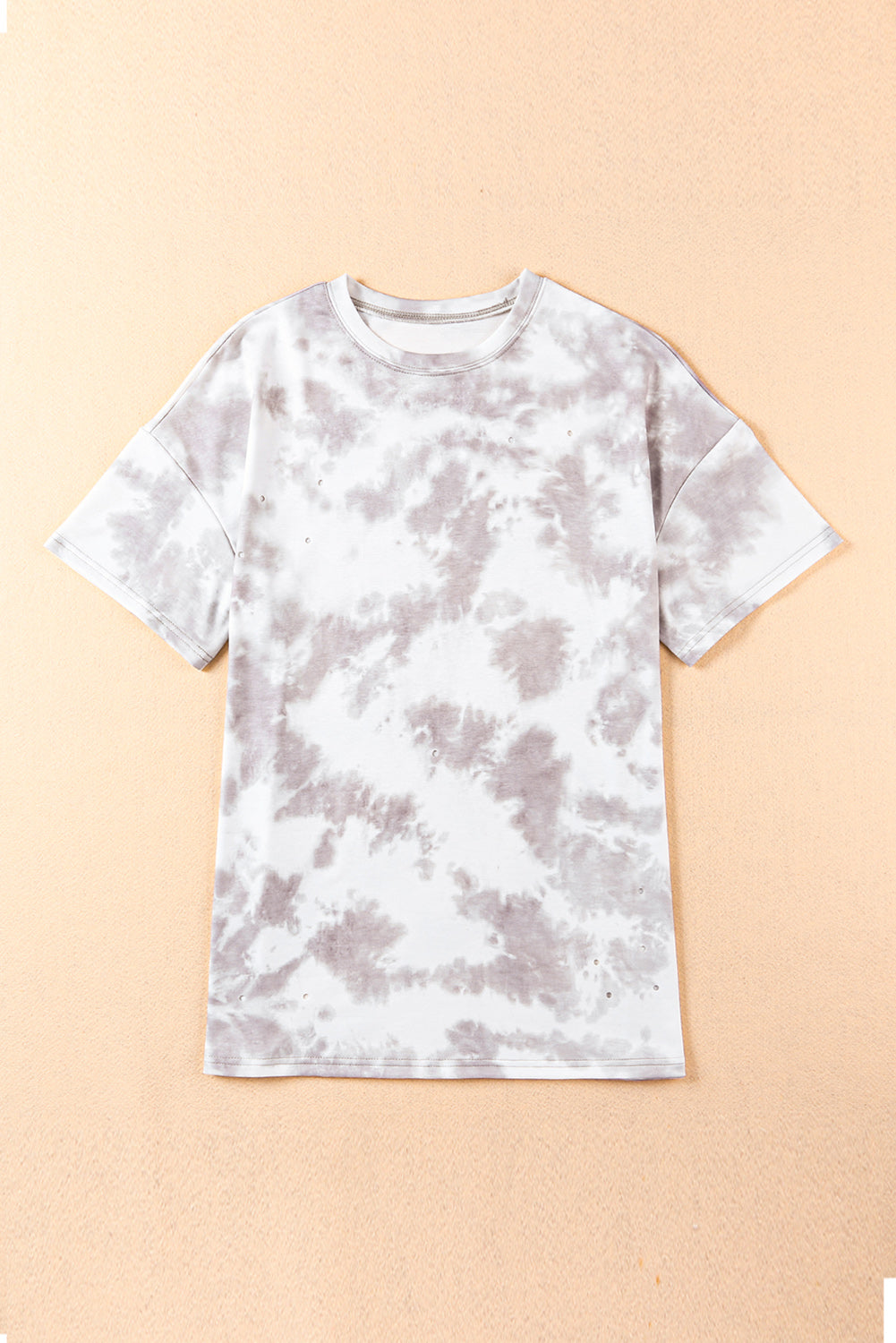 Tie-dye Round Neck Short Sleeve Top