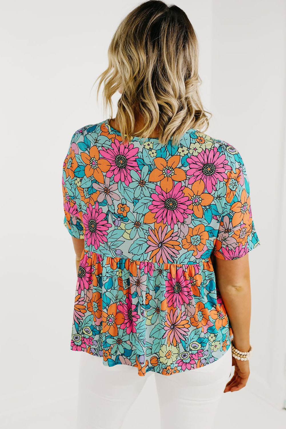 Débardeur sans manches à imprimé floral multicolore 