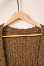 Open Front Drop Shoulder Knitted Cardigan