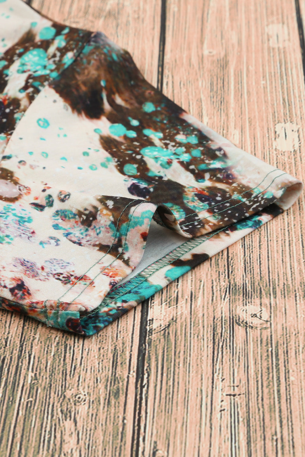 Blank Apparel - T-shirt graphique vierge à imprimé western vert délavé