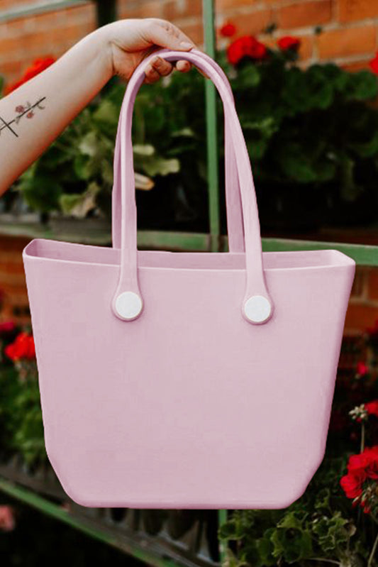 Pink Waterproof Eva Rubber Portable Tote Bag