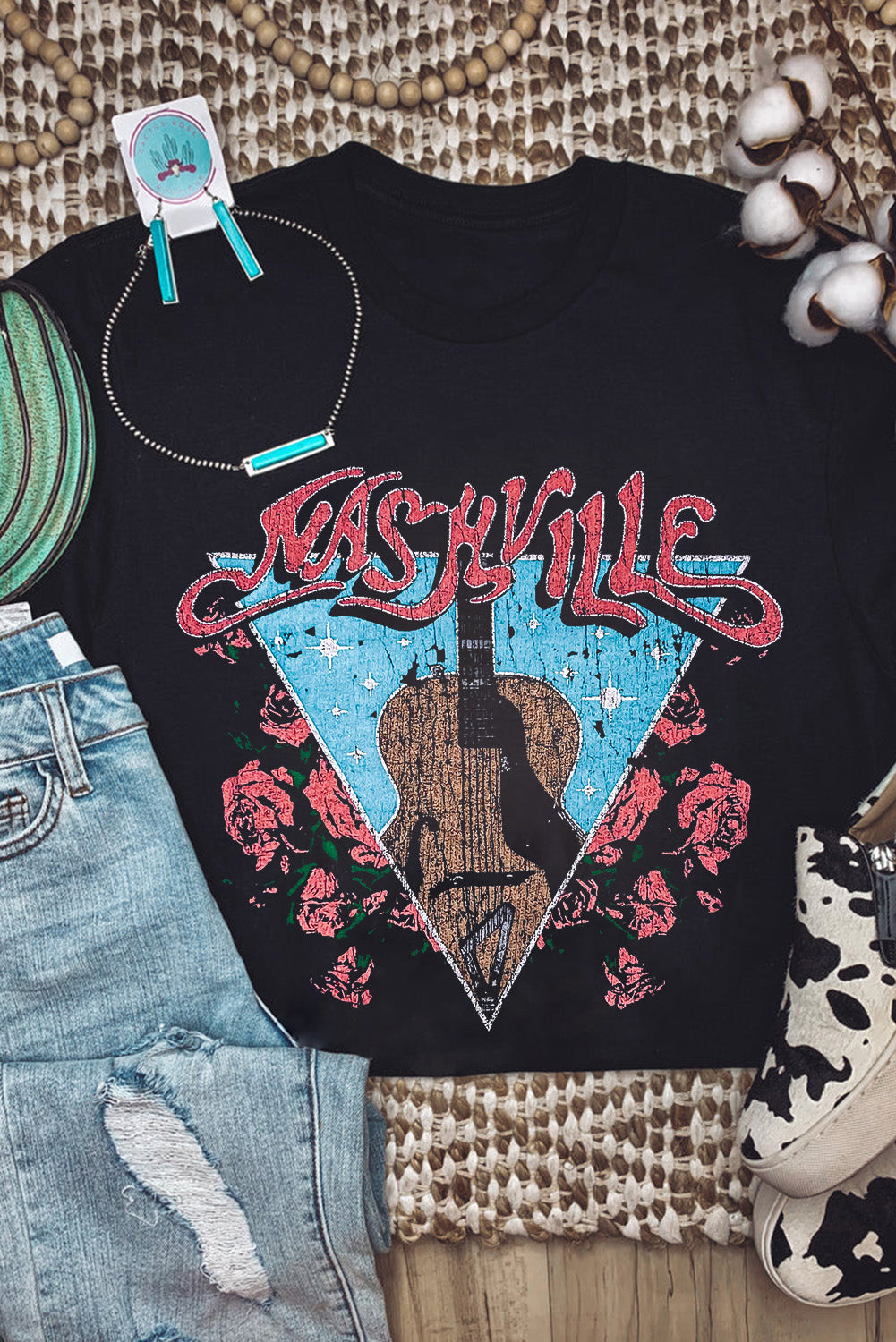 MAMA Camiseta de manga corta con estampado gráfico Hot Mess