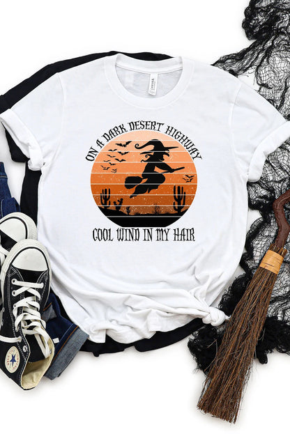 T-shirt graphique à col rond et imprimé lettres d'automne