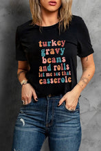Camiseta negra con gráfico de eslogan de amantes de la comida